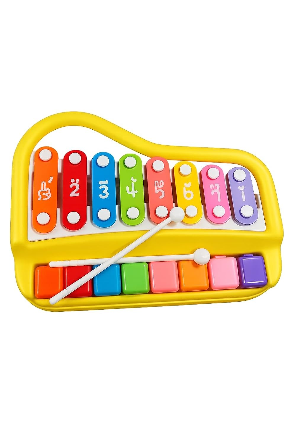 2-in-1 Kids Piano & Xylophone Toy – Musical Instrument with Colourful Keys for Toddlers