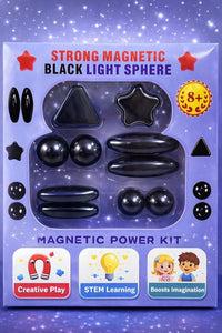 Magnetic Power Kit - 8+yrs Magnet Science Experiment Set with Ball, Olive, Pentagram & Triangle Magnets for STEM Learning