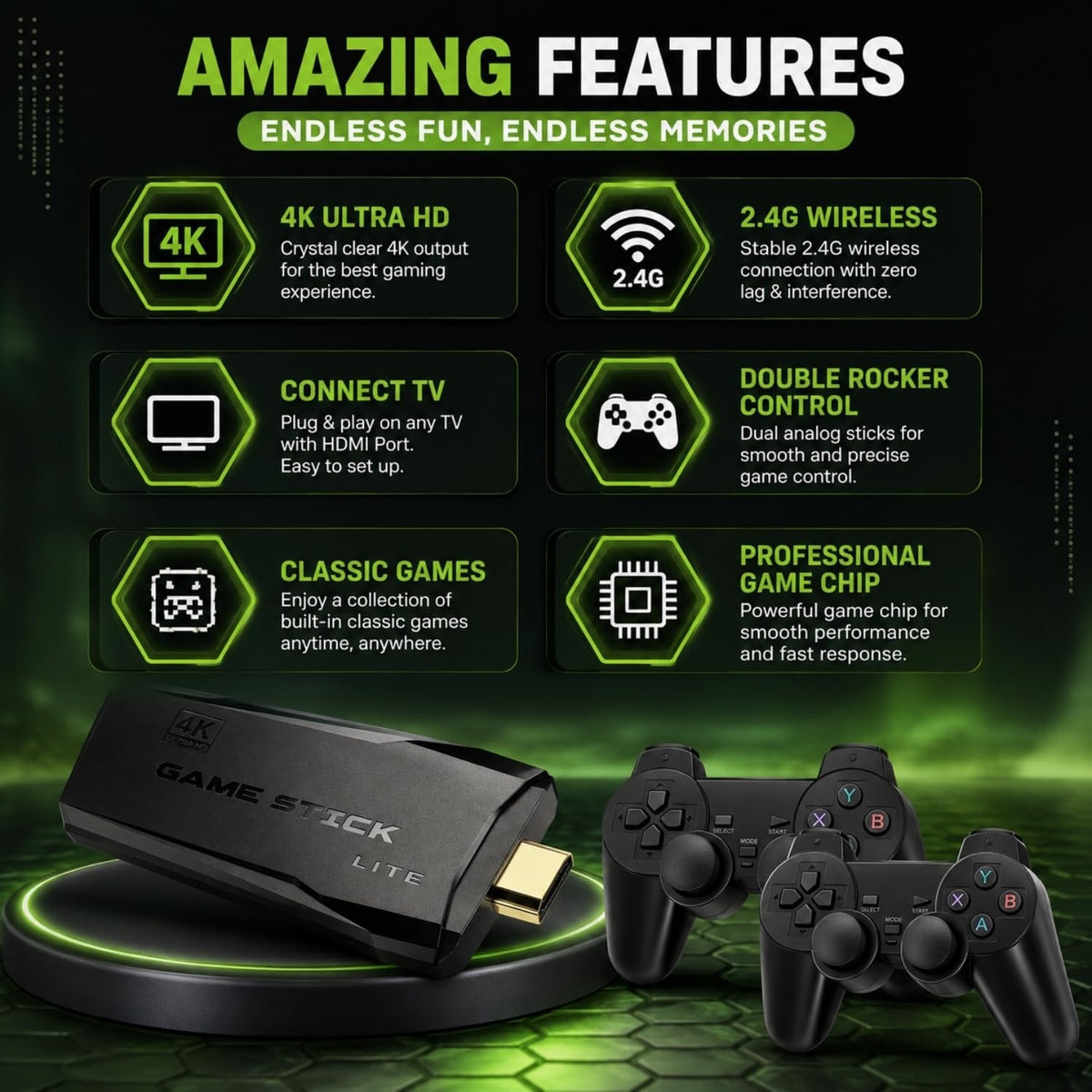 Wireless HDMI Game Stick