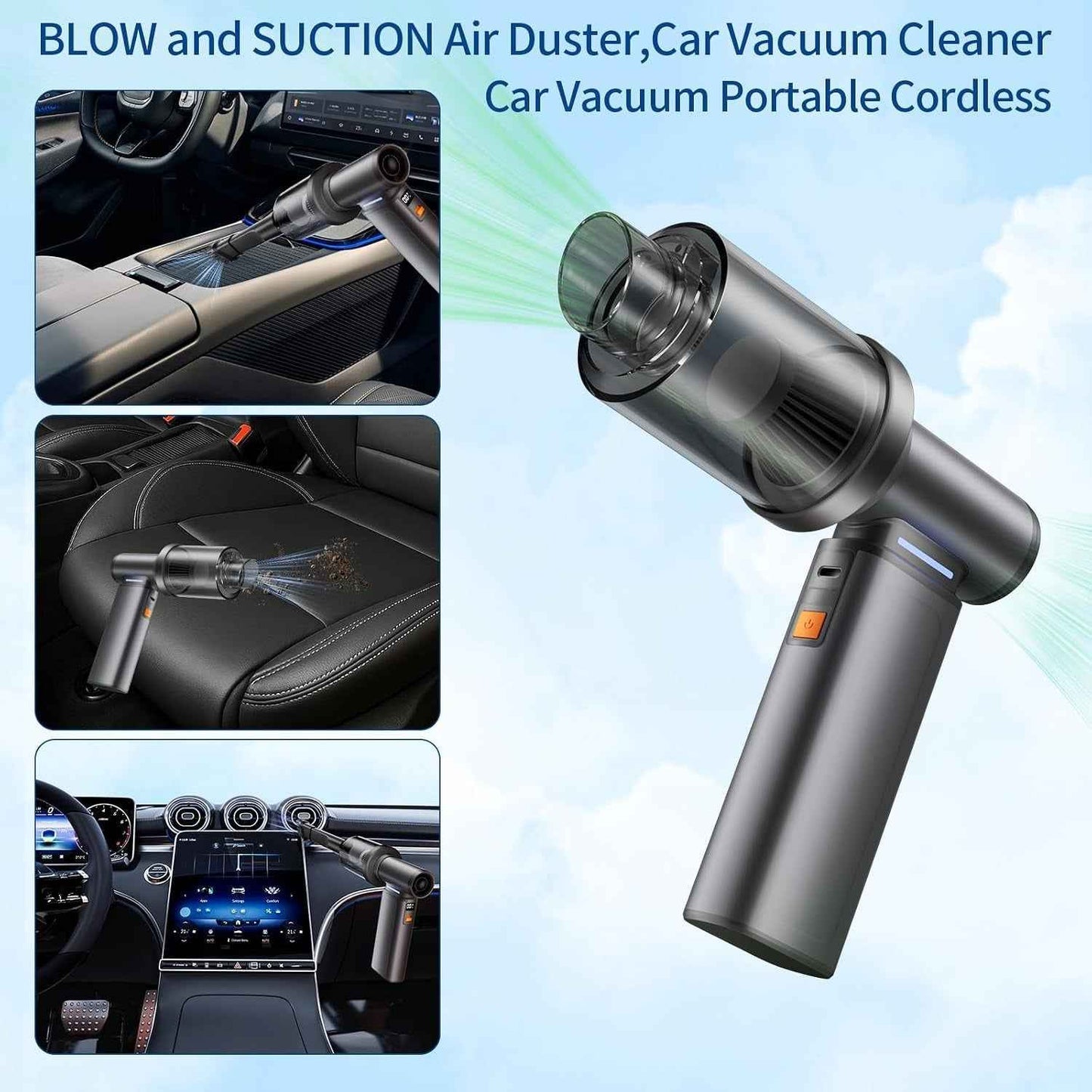 Electric Air Duster F1 Multi-Function Violent Fan – 130,000RPM Rechargeable Cordless Blower for Keyboard, PC & Car