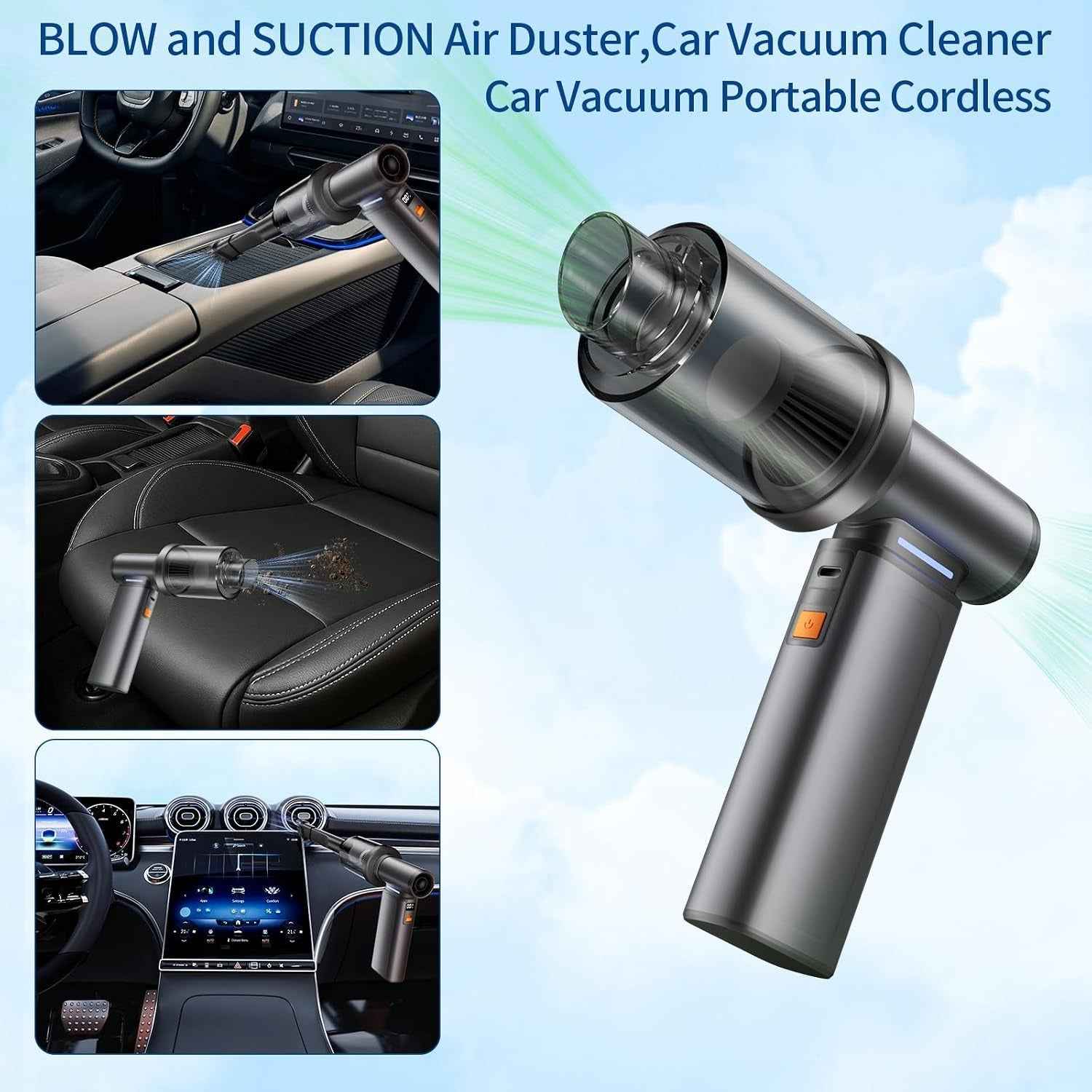 Electric Air Duster F1 Multi-Function Violent Fan – 130,000RPM Rechargeable Cordless Blower for Keyboard, PC & Car