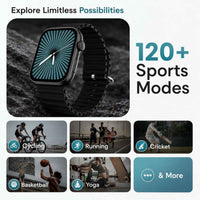 Laxasfit Watch Ultra – 2.3 Inch HD AMOLED Bluetooth Calling Smartwatch Combo with Multiple Straps, Heart Rate, Step & Sleep Tracking for Android & iOS