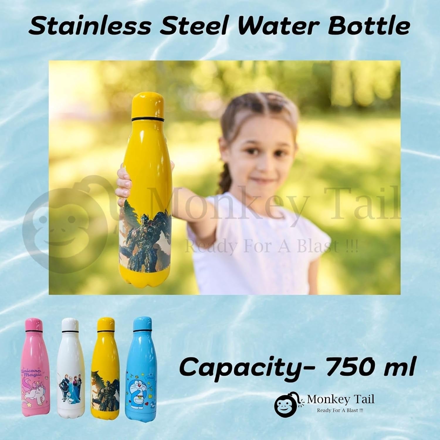 Kids Stainless Steel Water Bottle 750ml