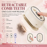ASW Electric Spray Retractable Air Cushion Comb L1 – 3-in-1 Rechargeable Mist Hair Brush with Self-Cleaning Bristles, Anti-Static Detangling & Scalp Massage for All Hair Types