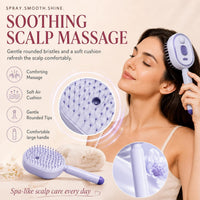 ASW Electric Spray Retractable Air Cushion Comb L1 – 3-in-1 Rechargeable Mist Hair Brush with Self-Cleaning Bristles, Anti-Static Detangling & Scalp Massage for All Hair Types