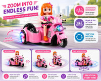 Dynamic Girls Toy For Kids – Dancing Girl Scooter with Lights, Music & 360° Bump-and-Go Action