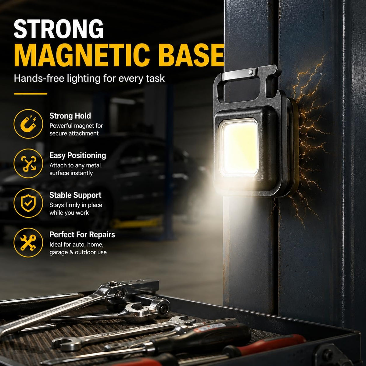 COB Rechargeable Keychain Light