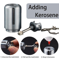 Permanent Match Lighter Keychain