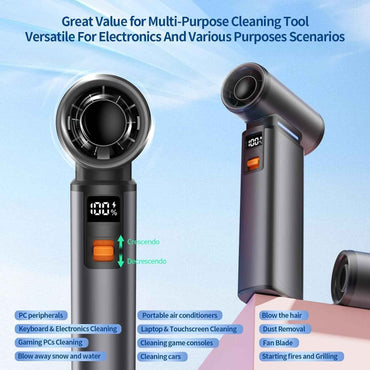 Electric Air Duster F1 Multi-Function Violent Fan – 130,000RPM Rechargeable Cordless Blower for Keyboard, PC & Car