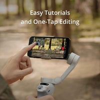 DJ I Mobile SE Intelligent Gimbal 3-Axis Smartphone Gimbal Stabilizer – Foldable Vlogging Gimbal with Magnetic Quick-Release, Subject Tracking & Portrait Mode