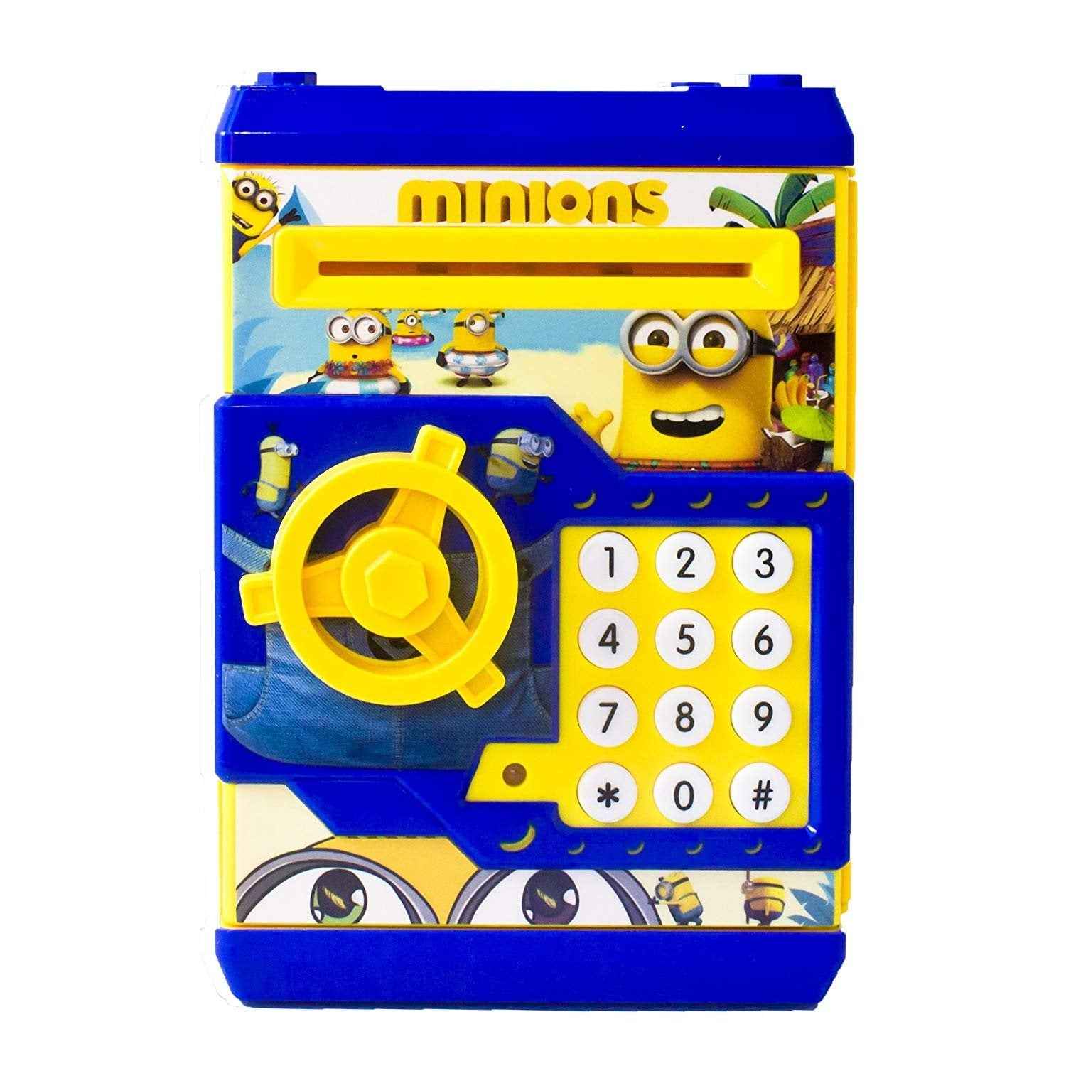 Kids Piggy Bank with Secret Code Lock – Electronic Coin & Cash Money Bank with Changeable PIN, Lights & Sound