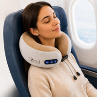 Neck Massage Pillow Cordless & Rechargeable – Shiatsu Neck & Shoulder Massager with Heat, 4 Deep-Kneading Nodes & 15-Min Auto Shut-Off for Home, Office, Car & Travel