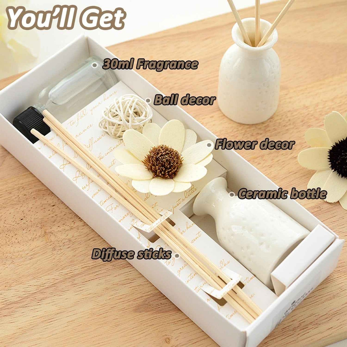 Ceramic Reed Diffuser Set