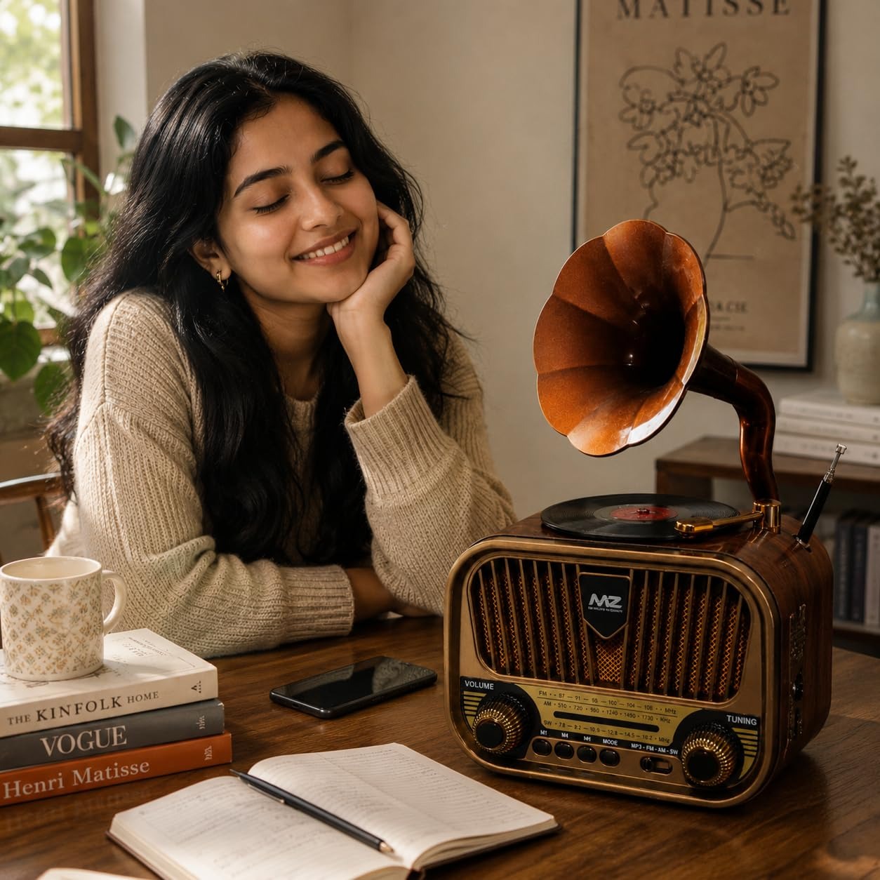 Vintage Style FM Radio Bluetooth Speaker