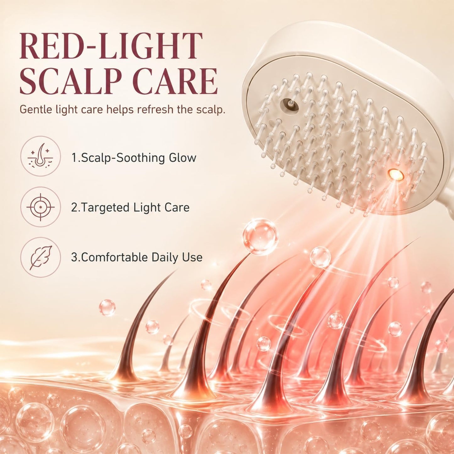 ASW Electric Spray Retractable Air Cushion Comb L1 – 3-in-1 Rechargeable Mist Hair Brush with Self-Cleaning Bristles, Anti-Static Detangling & Scalp Massage for All Hair Types