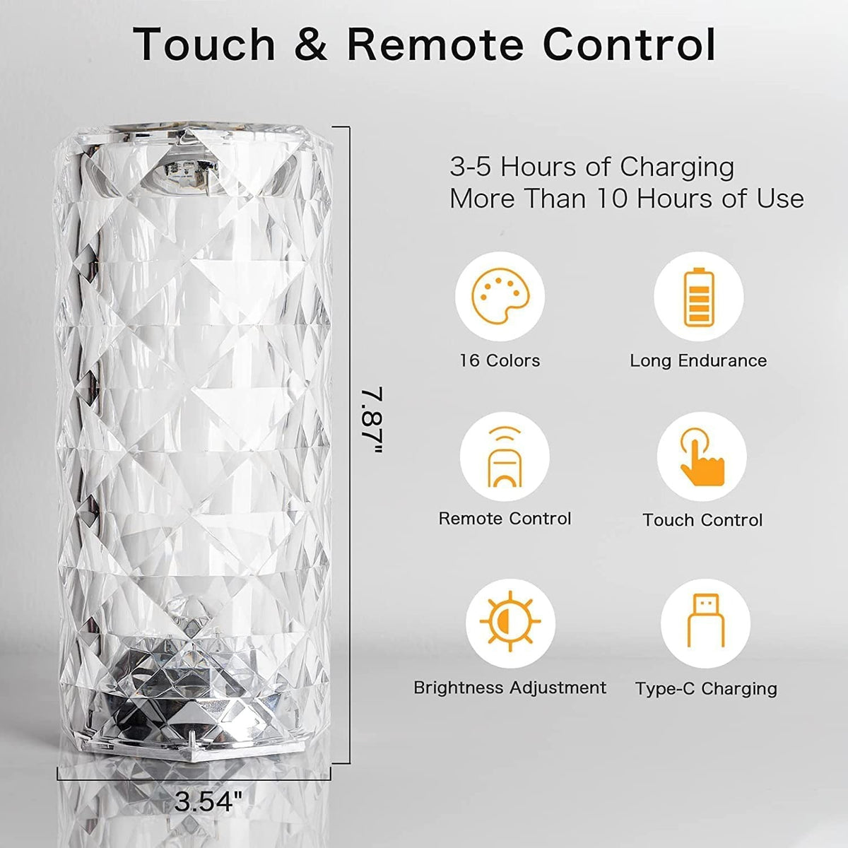 Crystal Diamond Table Lamp