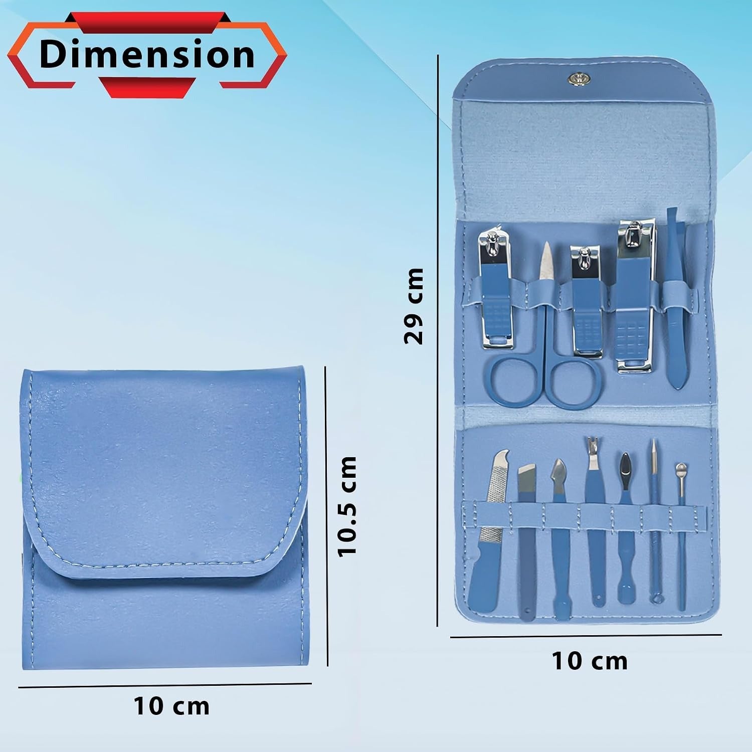12-Piece Stainless Steel Manicure & Pedicure Kit