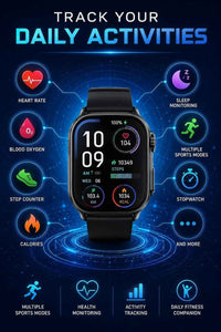 Watch Ultra 3 Max – Bluetooth Calling Smartwatch with 7 Strap Combo, Fitness Tracker, Heart Rate & SpO₂ Monitor for Men & Women