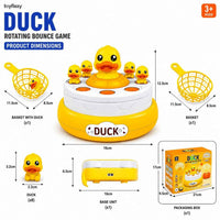 Duck Rotating Game for Kids – Interactive Duck Catching Game with 2 Nets, Rotating Pond & Mini Duck Figures for Family Fun & Hand-Eye Coordination