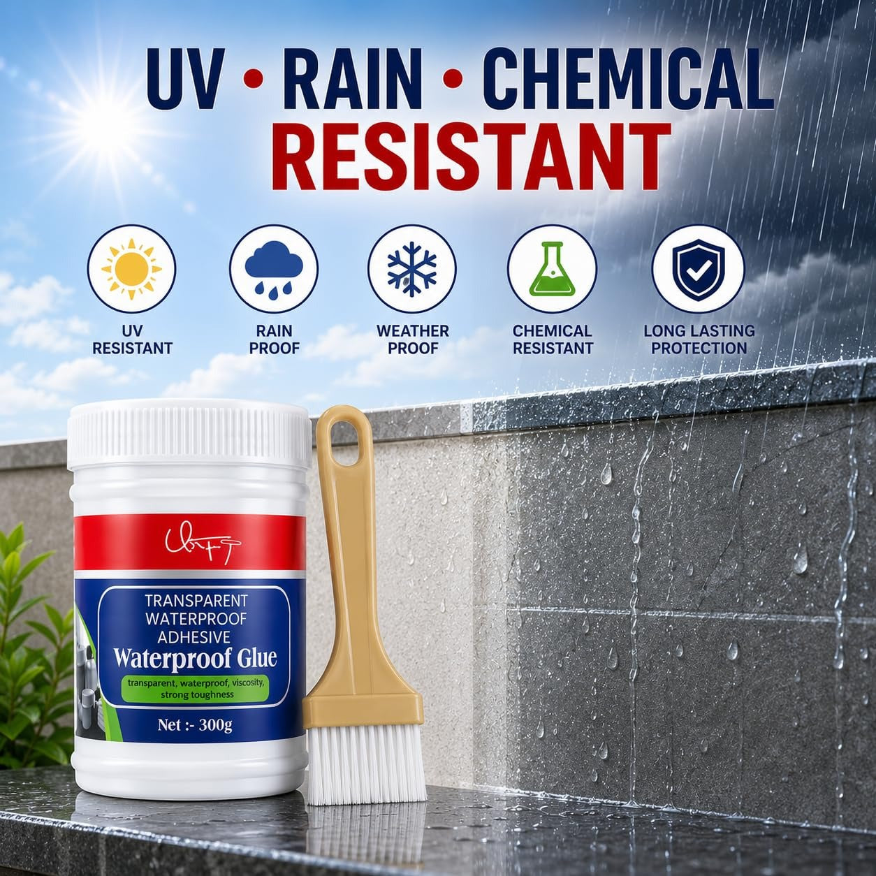 Transparent Waterproof Glue 300g