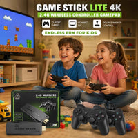 2.4G Wireless HDMI Game Stick with Dual Controllers – Plug & Play Retro Gaming Console for TV, Kids & Adults