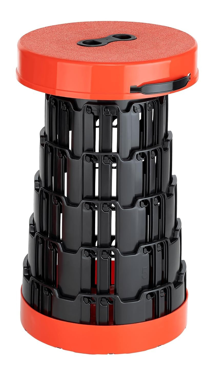 Telescopic Folding Stool GW-TS17 4"–17" Adjustable – Portable Collapsible Stool with 5 Height Settings, Disc-Fold Design & Backpack-Friendly Build for Camping, Trekking, Car & Home