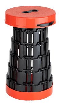 Telescopic Folding Stool GW-TS17 4"–17" Adjustable – Portable Collapsible Stool with 5 Height Settings, Disc-Fold Design & Backpack-Friendly Build for Camping, Trekking, Car & Home