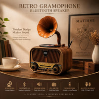 Vintage Style FM Radio Bluetooth Speaker