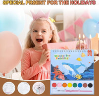 Paint With Water Books For Kids – 24-Page Water Painting Book with Brush & Palette for Creative Play, Birthday & Return Gifts