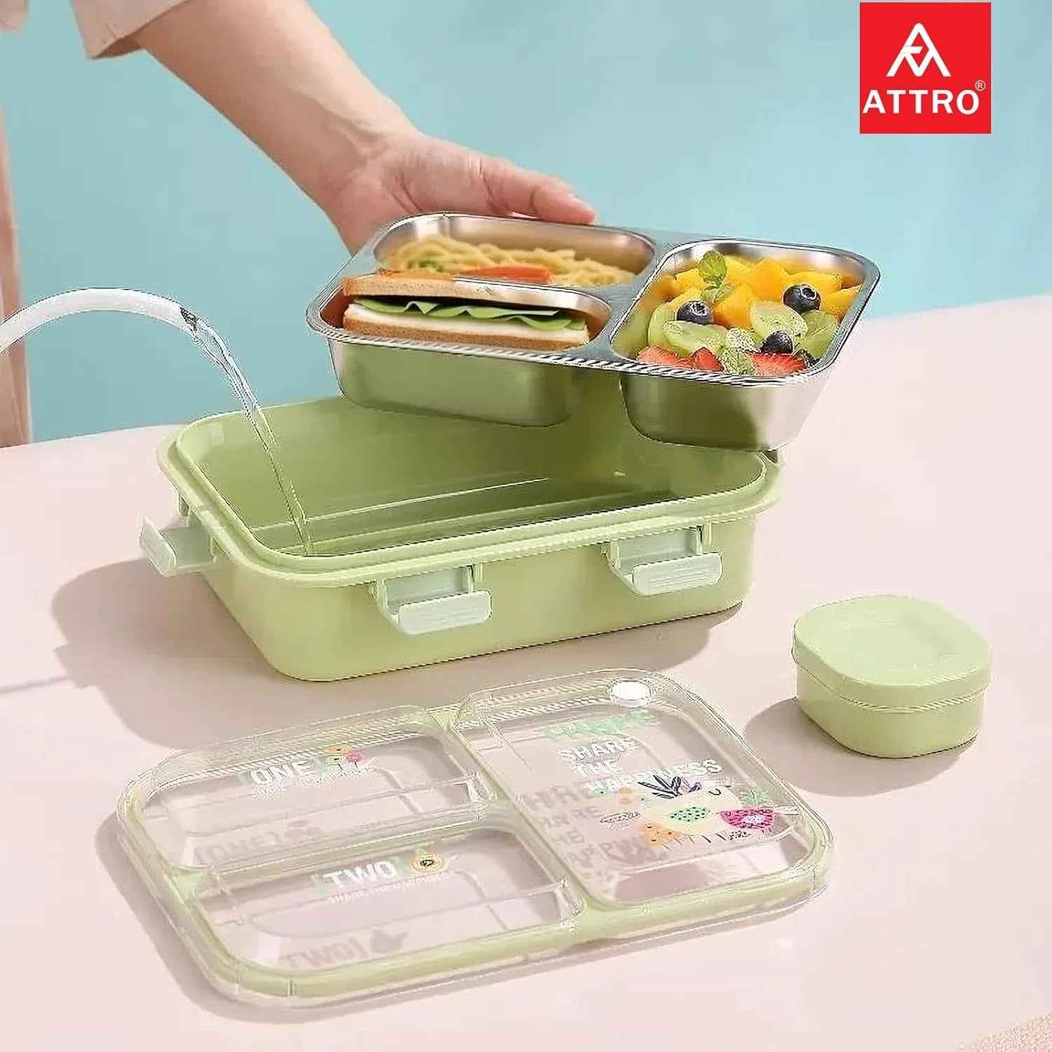 Kids Lunch Box with 3 Compartments