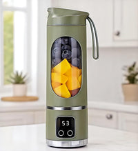 Portable Electric Juicer Blender HS-860 450ml – USB Rechargeable Smoothie Maker with 3 Speed Modes, 304 Stainless Steel Blades & 1500mAh Battery for Gym, Office & Travel