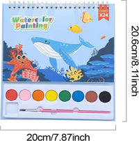 Paint With Water Books For Kids – 24-Page Water Painting Book with Brush & Palette for Creative Play, Birthday & Return Gifts