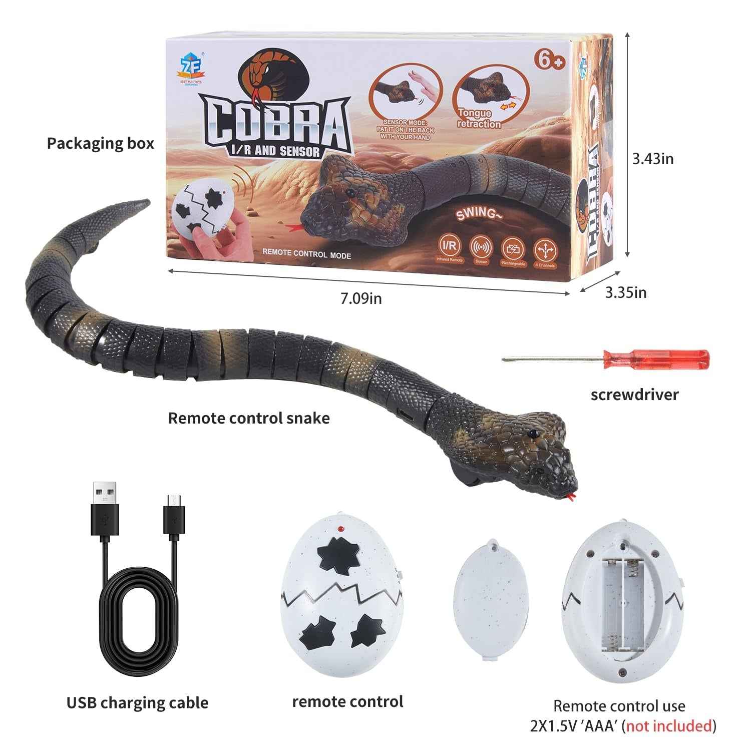 Remote Control Snake Toy for Kids