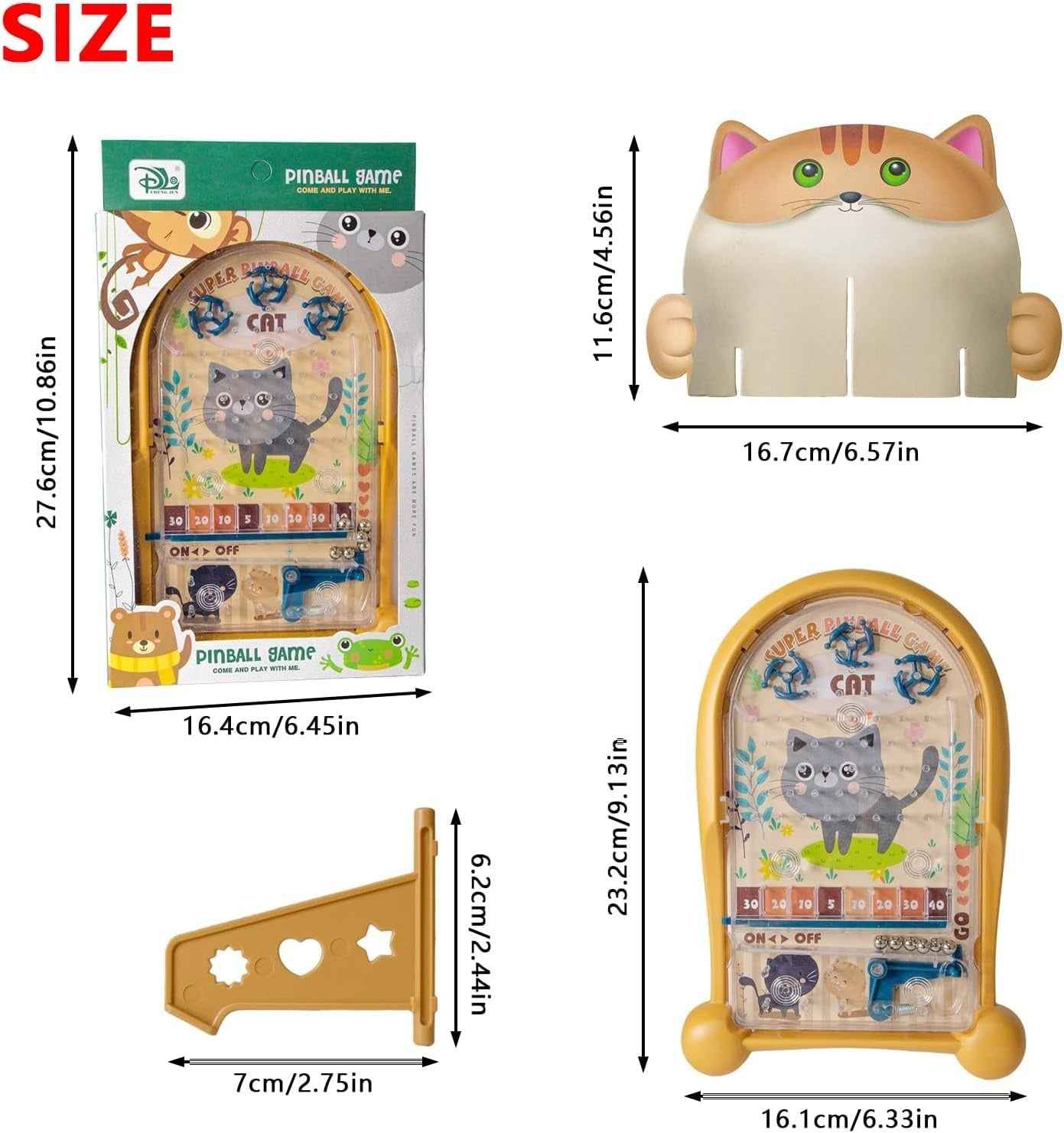 Kids Pinball Board Game (Cat)