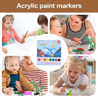Paint With Water Books For Kids – 24-Page Water Painting Book with Brush & Palette for Creative Play, Birthday & Return Gifts