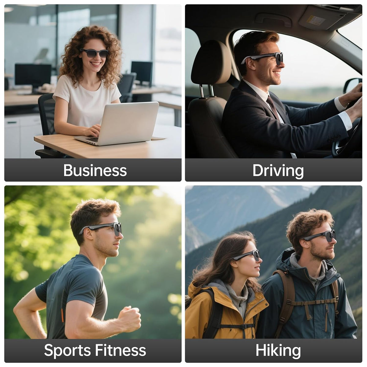 Smart Glasses – Bluetooth 6.0 Music Sunglasses with Hands-Free Calls & UV400 for Men & Women