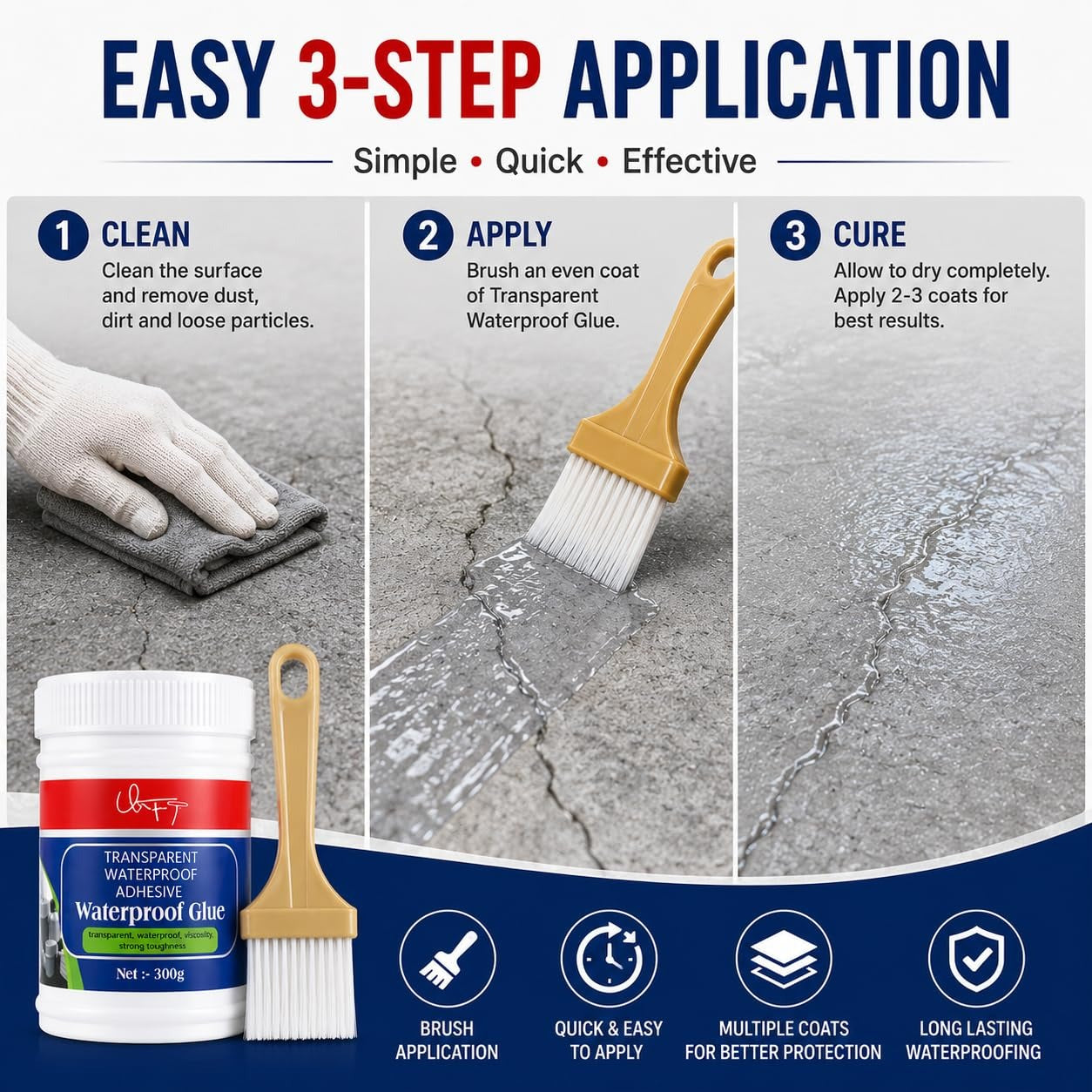 Transparent Waterproof Glue 300g