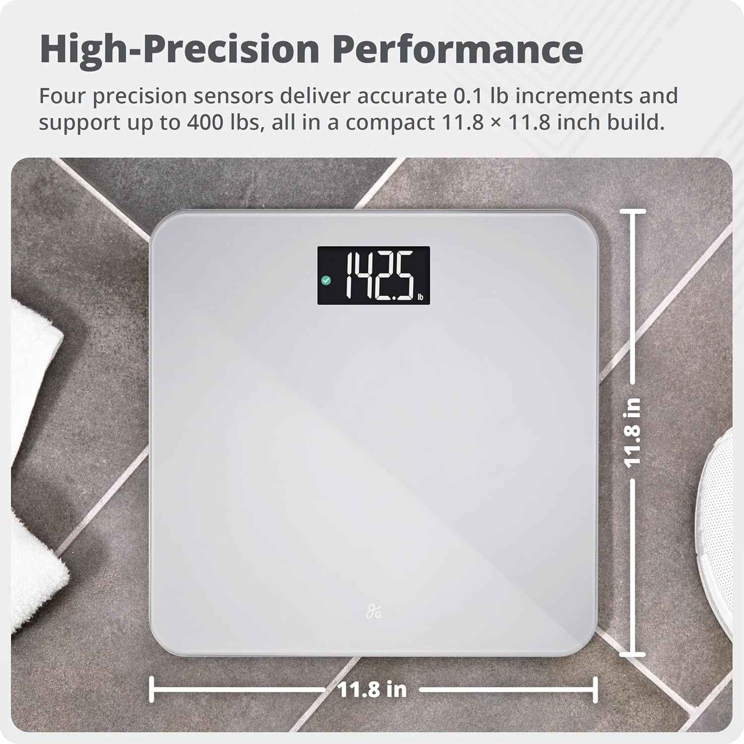 Electronic Personal Scale – Digital Bathroom Scale with Colour-Cue Display & Instant Setup