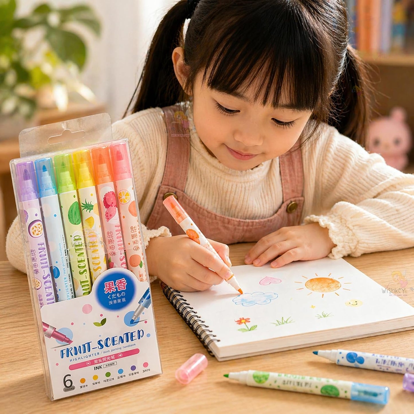6 Pcs Double Head Marker Pens