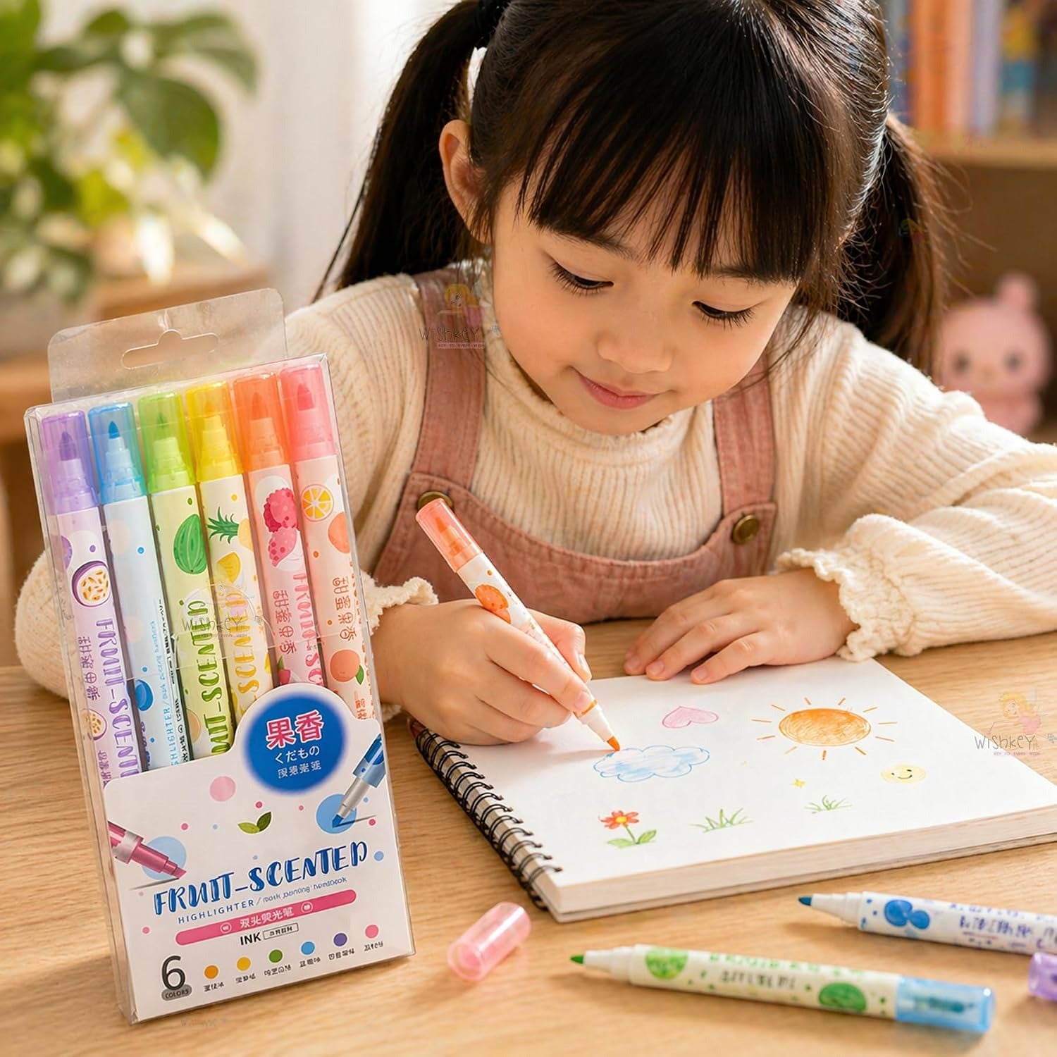 6 Pcs Double Head Marker Pens