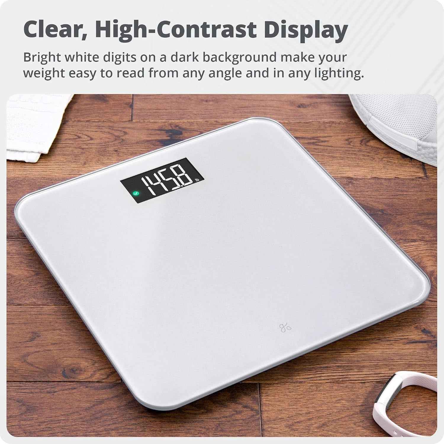 Electronic Personal Scale – Digital Bathroom Scale with Colour-Cue Display & Instant Setup