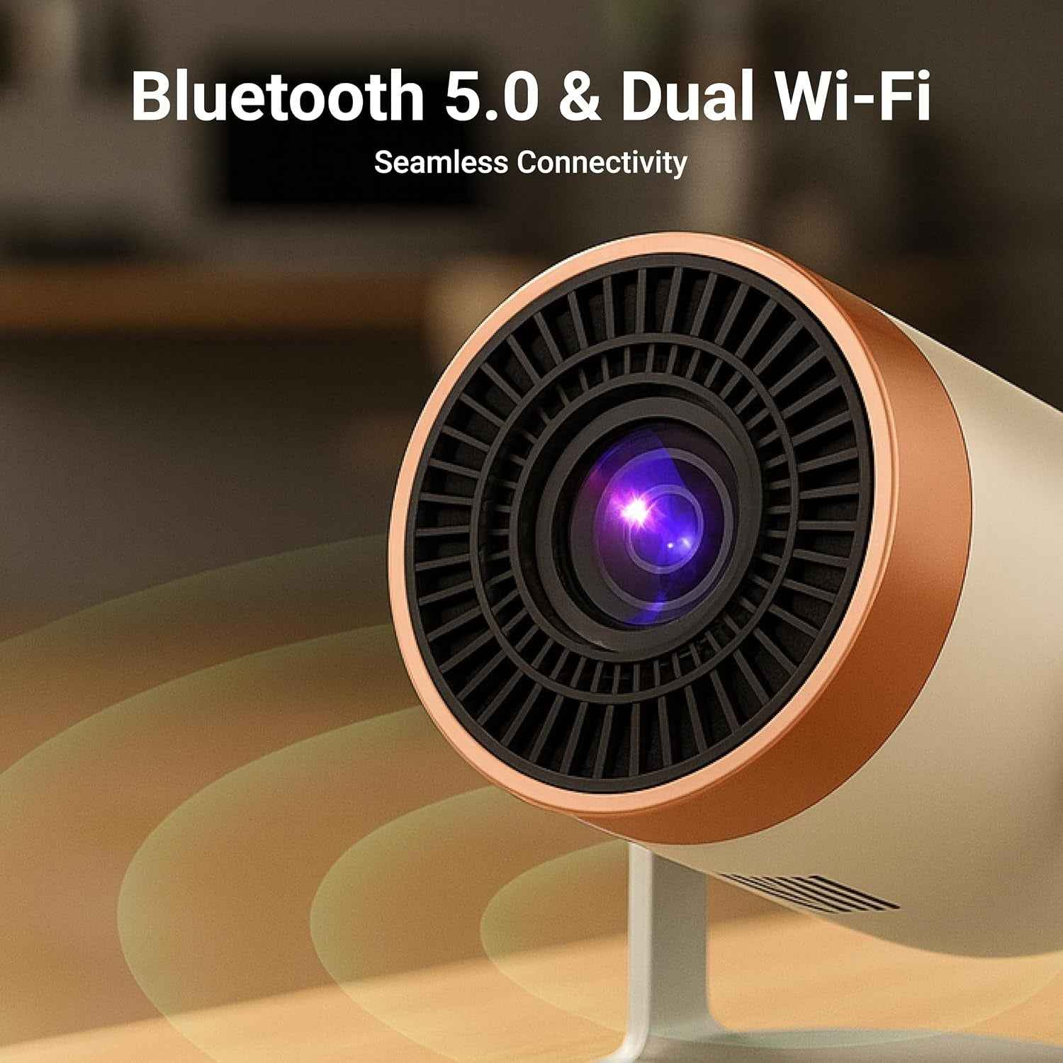 Laplay Pro LED Projector LLP-012 2500 Lumens – Smart Home Projector with Built-in Streaming Apps, Dual-Band Wi-Fi & Auto Keystone Correction