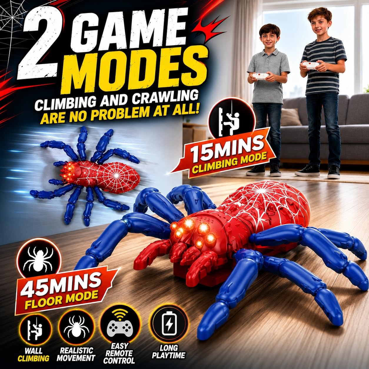 Wall Climbing RC Spider Toy