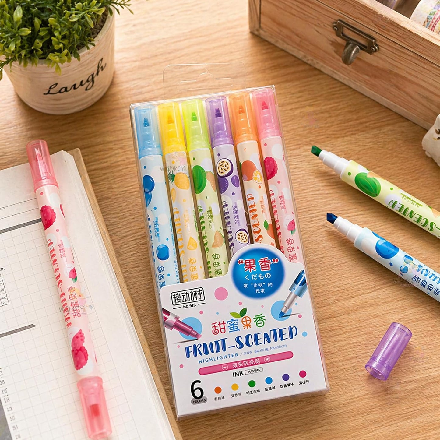 6 Pcs Double Head Marker Pens