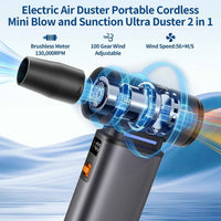Electric Air Duster F1 Multi-Function Violent Fan – 130,000RPM Rechargeable Cordless Blower for Keyboard, PC & Car