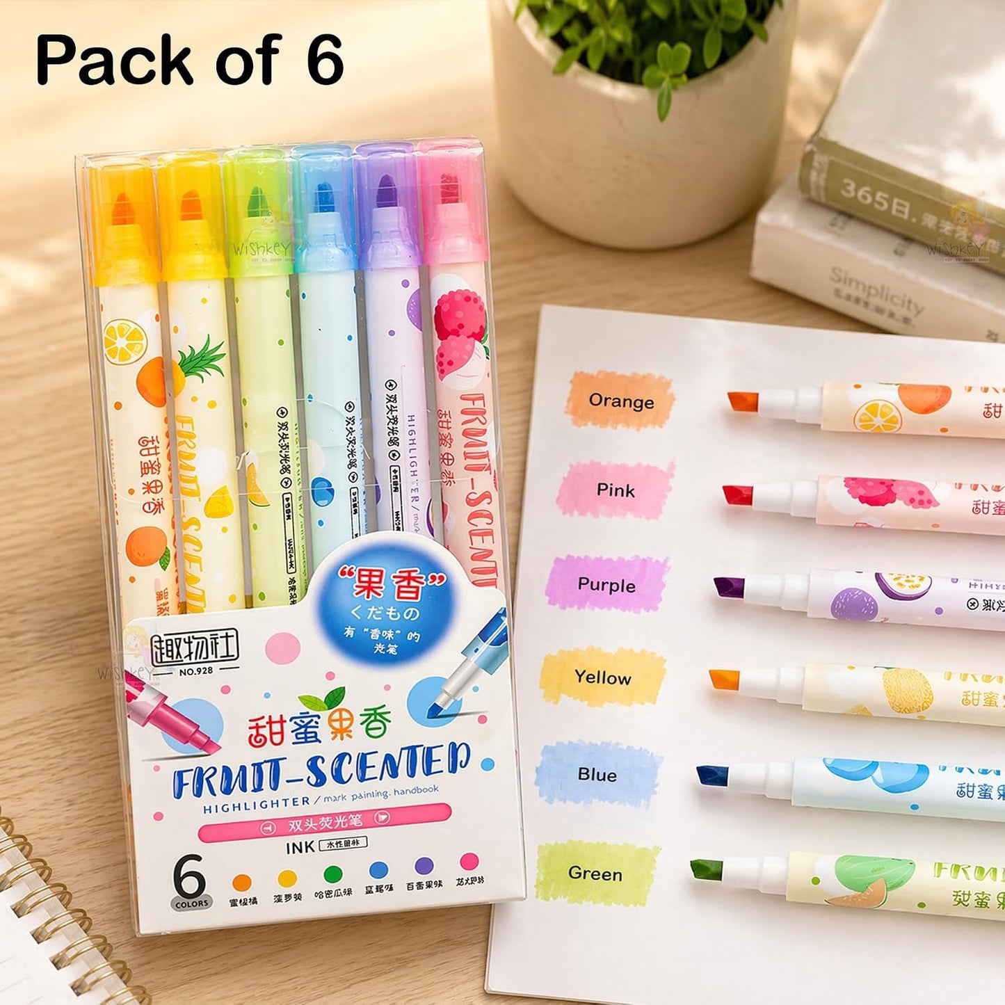 6 Pcs Double Head Marker Pens