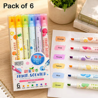 6 Pcs Double Head Marker Pens