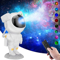 Astronaut Galaxy Light Projector 360° Rotating Star Night Light with Timer & Remote – Ceiling & Wall Décor for Bedroom, Kids Room & Parties (White)