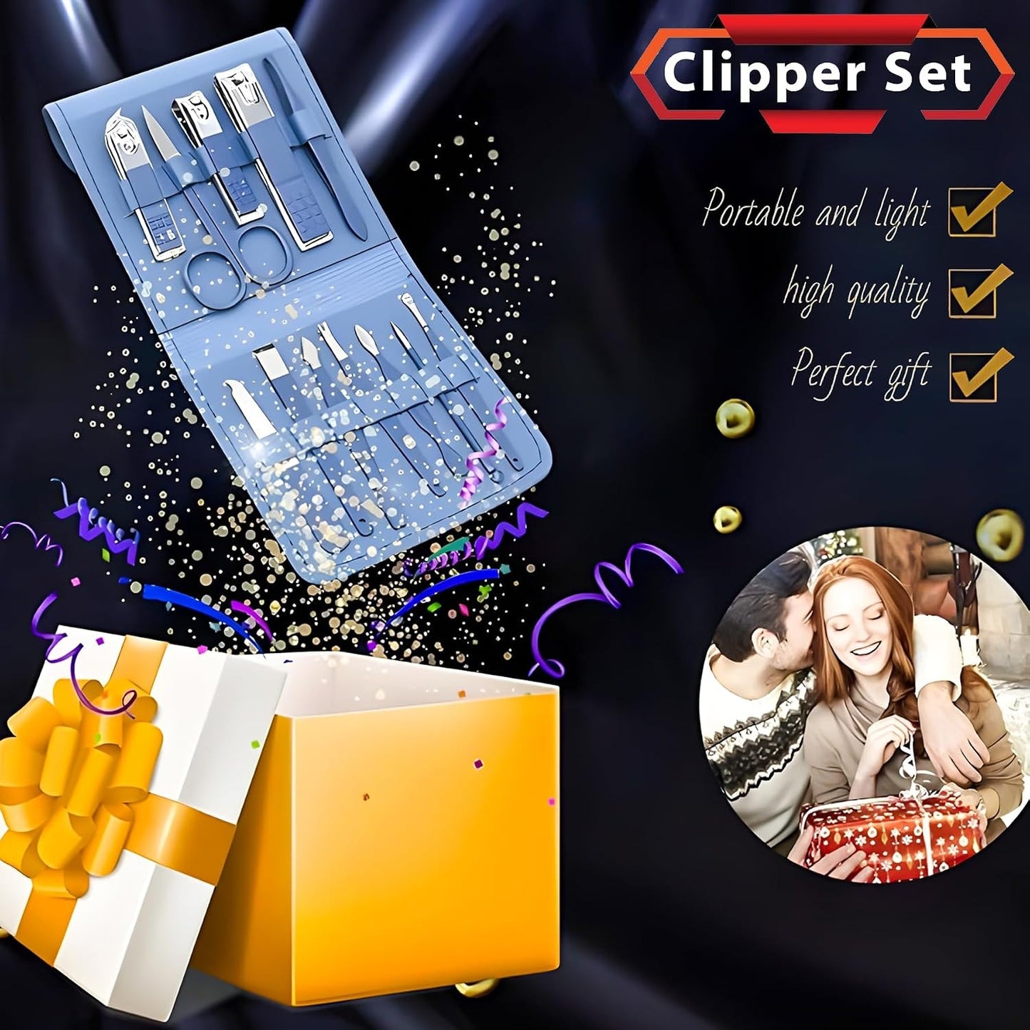 12-Piece Stainless Steel Manicure & Pedicure Kit