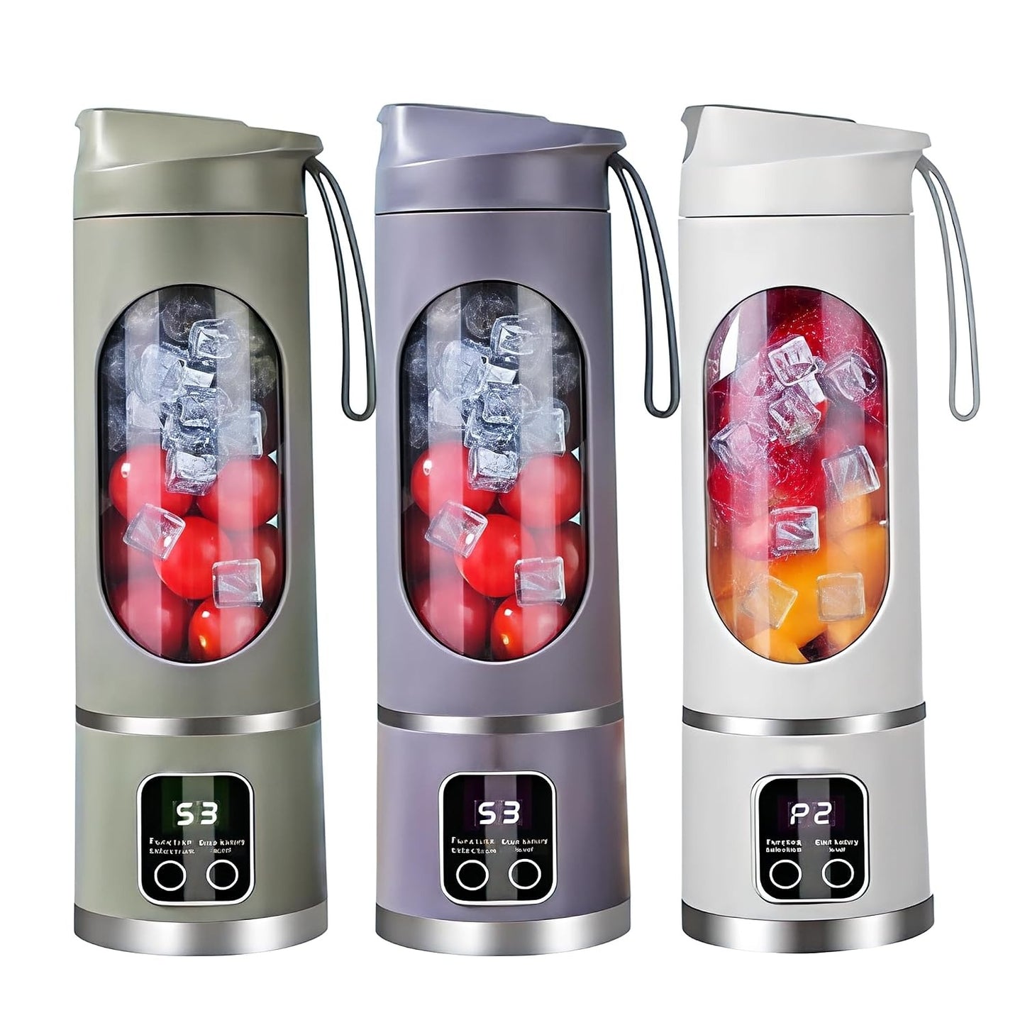 Portable Electric Juicer Blender HS-860 450ml – USB Rechargeable Smoothie Maker with 3 Speed Modes, 304 Stainless Steel Blades & 1500mAh Battery for Gym, Office & Travel